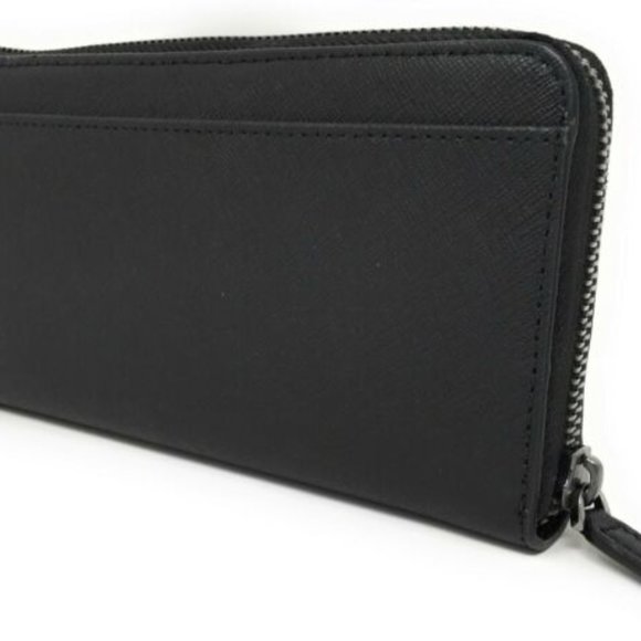 Mens Andy Black Saffiano Leather Tech Zip Around - Picture 6 of 7